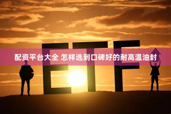 配资平台大全 怎样选到口碑好的耐高温油封