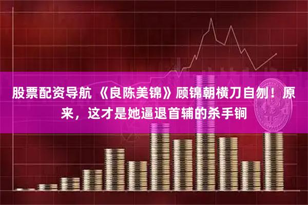 股票配资导航 《良陈美锦》顾锦朝横刀自刎！原来，这才是她逼退首辅的杀手锏